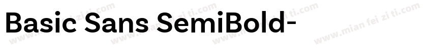 Basic Sans SemiBold字体转换